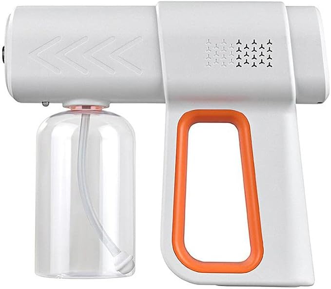 380ML Sprayer, Rechargeable Nano Spray Gun, Electric ants Fogger Machine for Home/Office, Portable Handheld Steam Gun, Household Sanitizer Sprayer - Orange