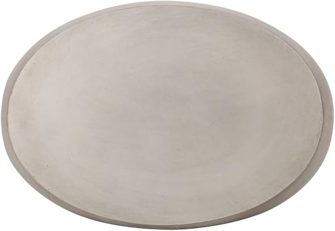 Richie Outdoor Lightweight Concrete Side Table, Light Gray