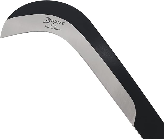 Zenport K318 77.5cm (30.5-inch) Long Curved Sickle, 9 Inch Carbon Steel Blade, Beige