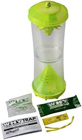 RESCUE! WHY Trap for Wasps, Hornets, & Yellowjackets – Hanging Outdoor Trap - 2 Traps