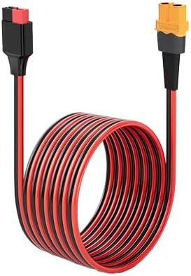 ELFCULB XT60 to Anderson Adapter,12AWG XT60 Female to Anderson Connector Cable for Portable Power Station UAV RC Battery (20FT)