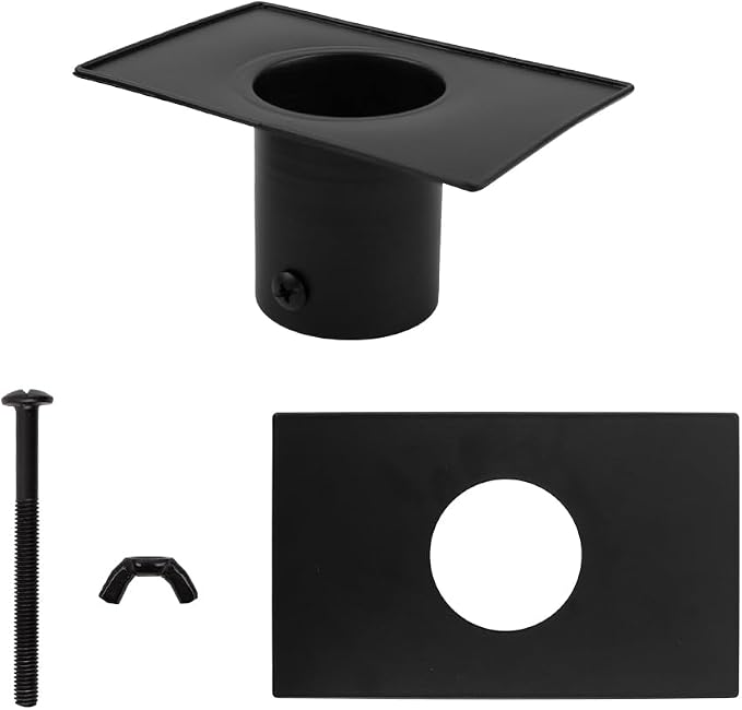 Metal Rain Chain Gutter Adapter with Bolt, Downspout Accessories | Rust Resistant, Rain Chain Gutter Installer, for Rain Chain Outside Gutters, Balck
