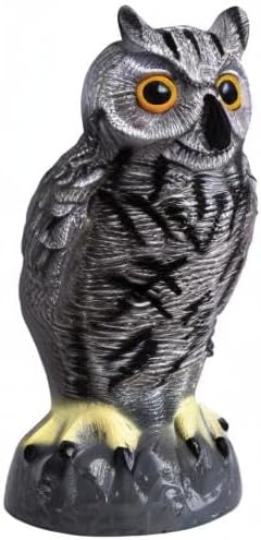 Owl Decoy to Scare Birds Away Plastic Owls Statue for Garden & Outdoors