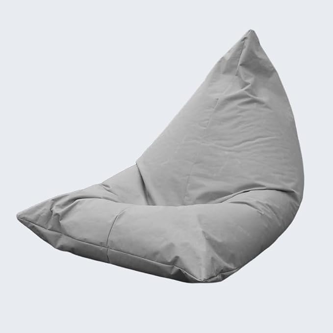SXBCyan Waterproof Bean Bag Chair Cover（No fillers） Outdoor Oxford Lazy Sofa Giant Triangular Beanbag Pouf Couch Beach Floating Pool Floor Seating Oversized Relaxation Soft Chaise Lounge(Gray)
