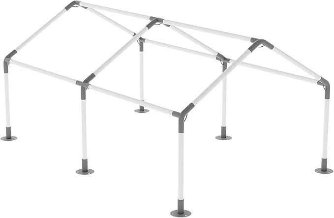 6 Leg Carport Kits，High Peak Canopy Fitting Kit with 1" ID Suitable for 3/4 EMT Pipe, Galvanized Steel Carport Connectors, shed Frame kit DIY Project