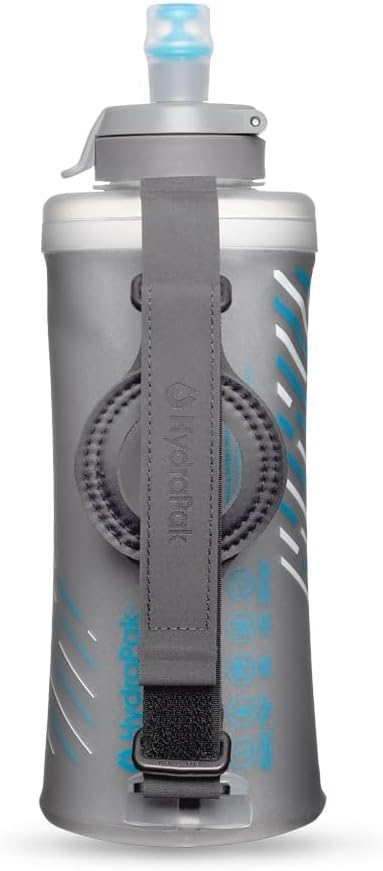 HydraPak SkyFlask Speed - Collapsible Handheld Running Water Bottle (350ml, 500ml, 500ml Insulated) - Adjustable Strap, Lightweight, Spill-Proof Cap | Collapsible, Handheld, Running, Adjustable Strap, Lightweight, Spill-Proof Cap
