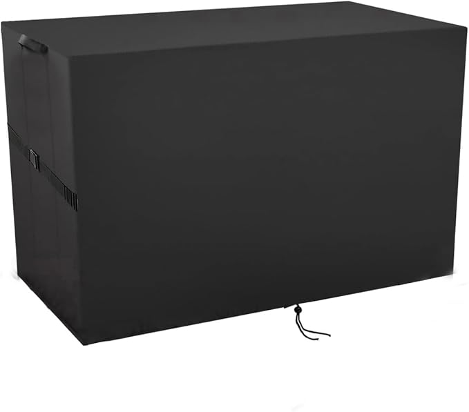Outdoor Storage Box Cover，Waterproof Resin Storage Bin Cover Deck Box Covers-23.22"L x 22.44"W x 6.69"H
