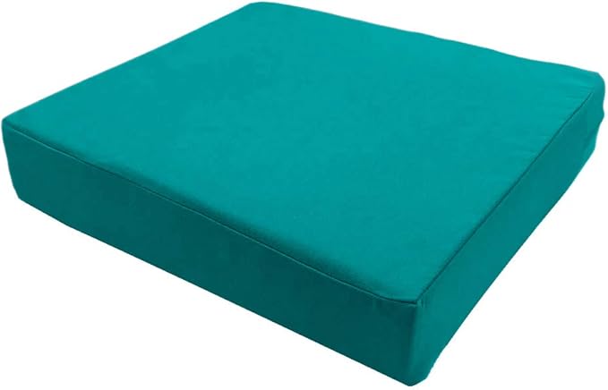 Sigmat Outdoor Seat Cushion Cover Water Repellent Patio Deep Seat Chair Cushion Cover-Only Cover Teal 25"x25"x5"(2 Covers)
