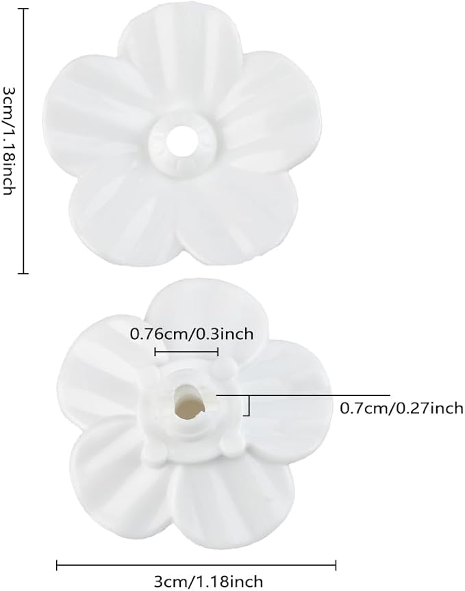 Hummingbird Feeder Replacement Parts - 16 PCS White Flowers, Bee Guards for Perky Pet Glass Plastic Feeder Base