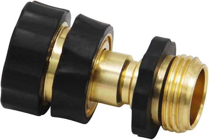 Twinkle Star 3/4 Inch Garden Hose Fitting Quick Connector Male and Female Set (8 Sets) with Extra Rubber Washers
