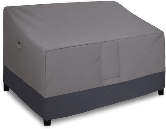 Easy-Going Waterproof Outdoor Couch Cover, Heavy Duty 3-Seater Patio Sofa Cover, Winchdproof Outdoor Furniture Cover with Air Vent (80Wx37Dx33H inch, Gray/Dark Gray)