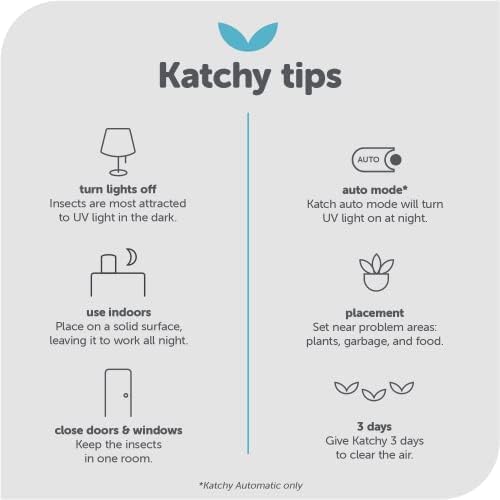 Katchy Original and Midnight Glue Board Refills (4 Pack) – Catcher & Killer for Mosquito, Gnat, Moth & Fruit Fly – Indoor Flying Insect Trap Glue Board Refills – Non-Zapper Traps for Buzz-Free Home
