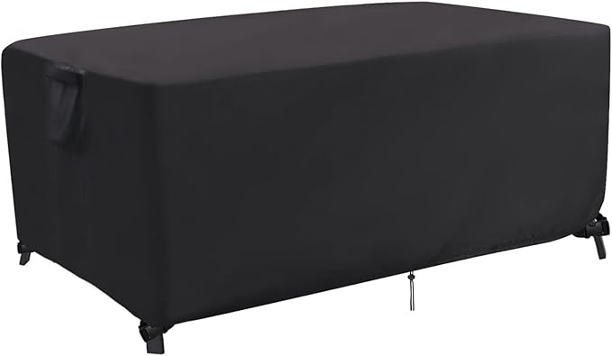 Outdoor Rectangle Coffee Table Cover 44 Inch, Waterproof Patio Table Covers, Heavy Duty Outdoor Rectangle Furniture Cover - 44 x 28 x18 Inch