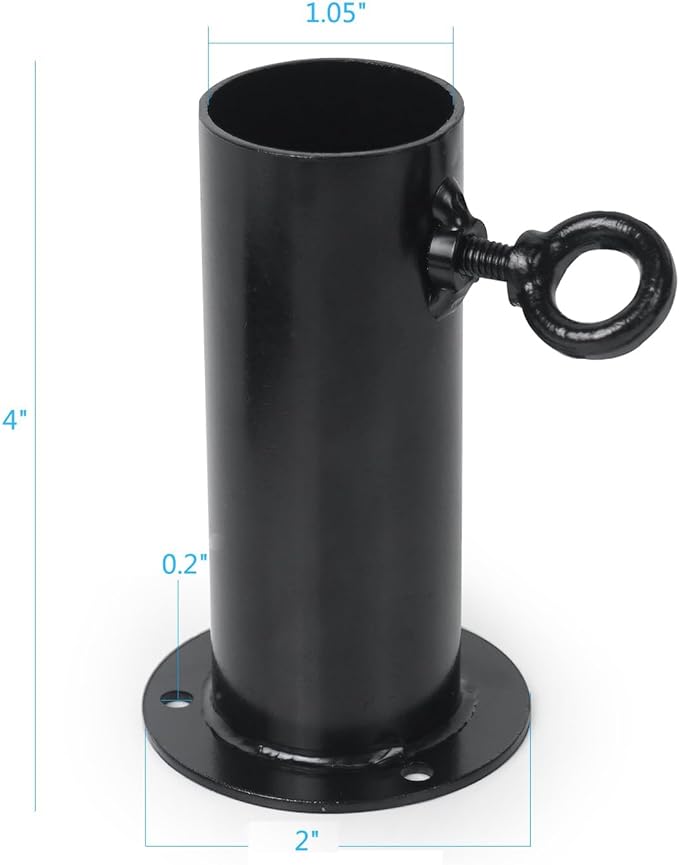 Aoneky 1'' Corner Canopy Fitting Couplers Kit - Fits 3/4" EMT - Frame Carport Connectors (Pack of 4 Foot Pad)