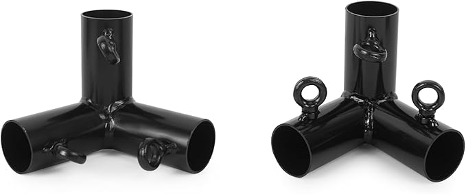 Aoneky 1-3/8 Inch Slant Roof Corner Canopy Fitting Kit, Heavy Duty Metal Frame Connector for DIY Canopy Carport Shed Gazebo Greenhouse, 4 6 8 10 Leg Options (6 Leg Kit)