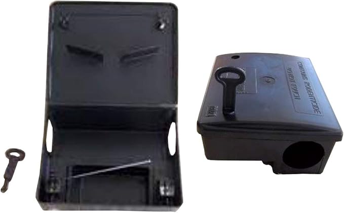 iTrap Mice & Rat Bait Stations – 2 Pack Rodent Control Boxes, Child & Pet-Safe Locking Design, Indoor/Outdoor Use with Mounting Brackets