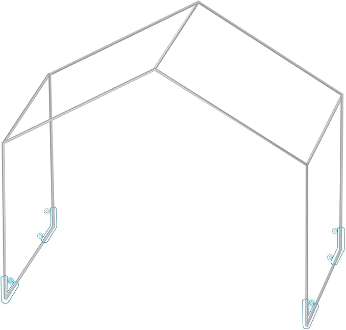 Aoneky 1'' Corner Canopy Fitting Couplers Kit - Fits 3/4" EMT - Frame Carport Connectors (4pcs L-Shaped Fittings)