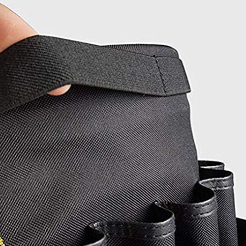 HEEPDD Bucket Tool Organizer, 56 Pockets Caddy Bag for Garden Construction, Carpenter, Electrician, Builder, Black