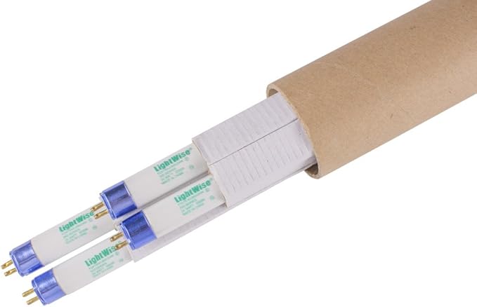 Lightingwise 4-Feet 6500k T5 Ho Fluorescent Grow Light Bulbs - Pack of 4, 6500k - Blue - Veg