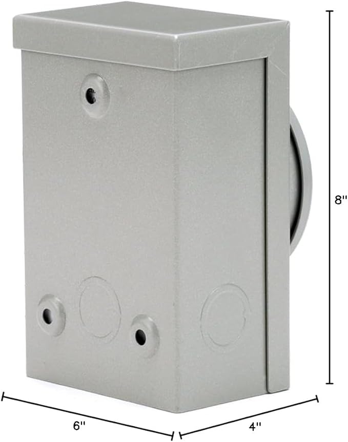 Reliance Controls Generators Up to 7,500 Running Watts PB30 30-Amp NEMA 3R Power Inlet Box, Gray