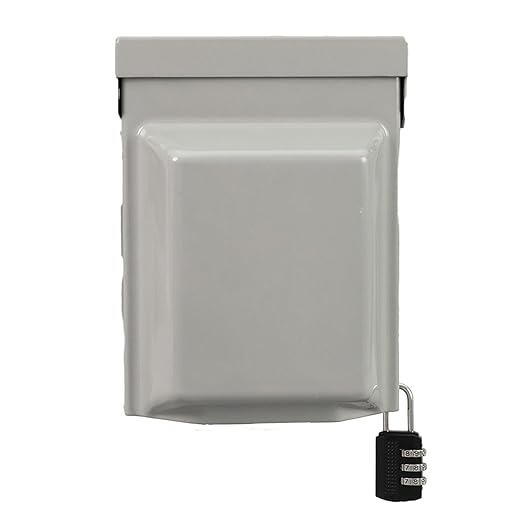 20 & 20 Amp Power Outlet Box 125 Volt, Dual 20 Amp WRTR GFCI Receptacles Heavy Duty Lockable Weatherproof Panel, Outdoor Receptacle for EV RV Generator Camper Trailer Motorhome, ETL Listed