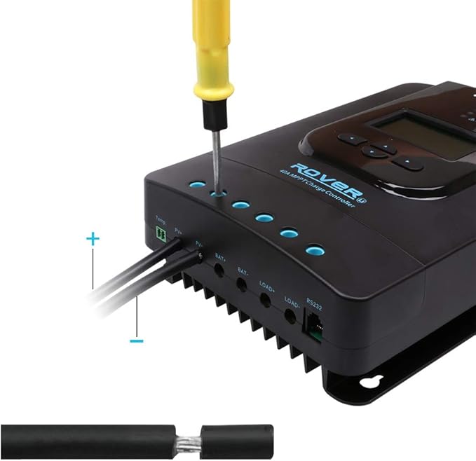 RENOGY 8ft. 10 AWG Wire Copper Tray Cable - Connect Charge Controller and Battery, Black (Pack of 4)