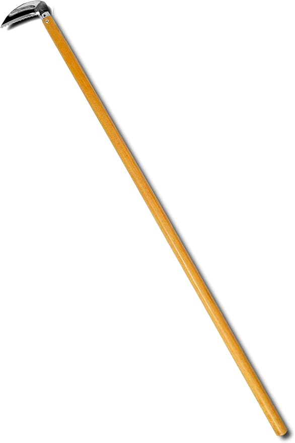 Garden Hoe Long Handle 42-3/4" Heavy Duty Japanese Stainless Steel, Made in JAPAN, Weeding Sickle Tool, Stand Up Weeder Hand Tool