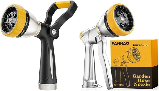 FANHAO Heavy Duty Fireman's Hose Nozzle+Garden Hose Nozzle Sprayer