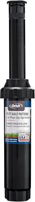 20-Pack Orbit 54345 4" Pop-Up Spray Head Sprinkler with Half Pattern Nozzle