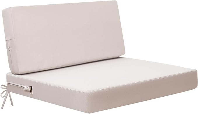 idee-home Outdoor Chair Cushions for Patio Furniture, Outdoor Seat Cushion | Waterproof Couch Hampton Bay Deep Seat Replacement Chair Cushions for Garden Backyard Deck 26.5 x 26.5