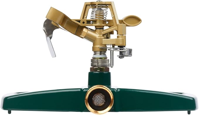 Melnor 65163AMZ Metal Pulsating Sprinkler Bundle, Green
