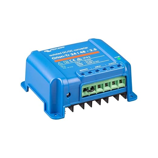 Victron Energy Orion-Tr DC to DC Converter - 24/48-Volt 2.5 amp 120-Watt - IP43 Protected - for Dual Battery Systems - Isolated