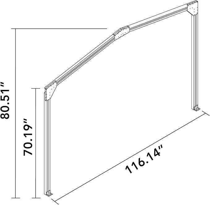 Absco Snow Support Frame for Premier 10 x 10 Metal Shed and Workshop 20 x 10 for Extra Strength and Snowload