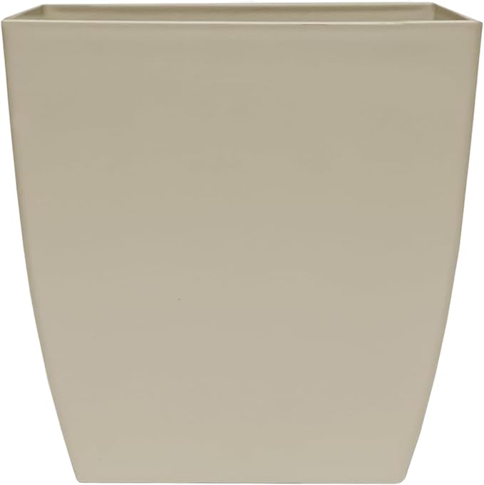 The HC Companies Aria Self Watering Square Plant Pot w/Drainage - Classic Planters for Outdoor Plants & Indoor Plants - Lightweight & UV-Resistant Plastic Pots for Plants (10" Beige, Pack of 1)