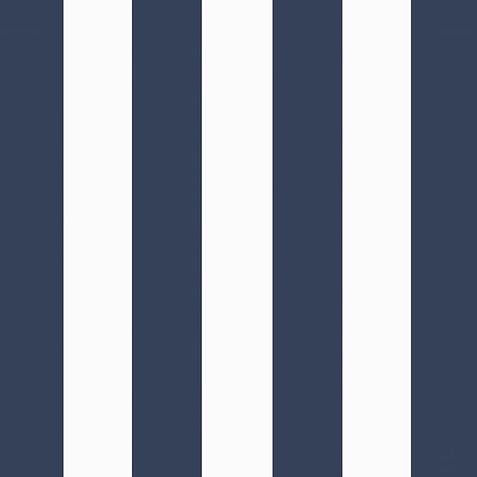 Arden Indoor/Outdoor Seat Or Rocking Chair Cushion, 19 x 18, Water Repellent, Rain Proof, Fade Resistant Cushion for Rocking Or Dining Chairs Sapphire Blue Cabana Stripe