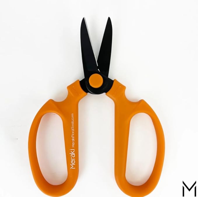 Garden Pruning Shears Scissors Carbon Steel Blades 7.0 In, Ornithogalum - Orange