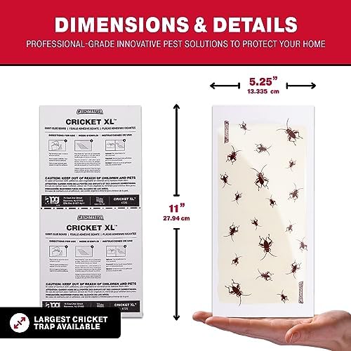 Catchmaster Pro Strength Mouse & Insect Glue Board Set, 60pk & Cricket XL Giant Glue Boards 6pk, Mouse Traps Indoor for Home, Pet Safe House Pest Control