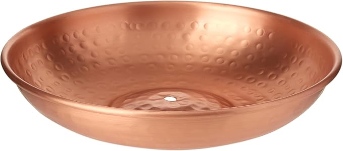 Monarch Rain Chains Rain Chain Basin – 11 Inch Hand Hammered Anchor Bowl for Gutters, Pure Copper Decorative Anchoring Basin for Outside, Garden, Lawn & Patio Water Feature, Downspout Catcher Basins