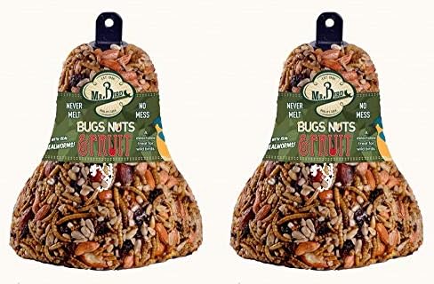 2-Pack of Mr. Bird Bugs, Nuts, Fruit Wild Bird Seed Bell 12.5 oz.