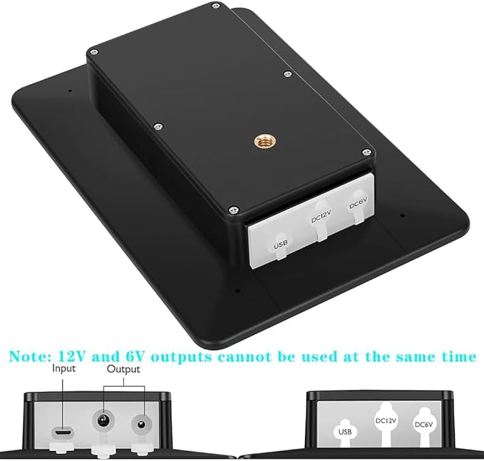Trail Camera Solar Panel, Mini Solar Battery Charger DC 12V/1A 6V/1.5A & USB-C Build-in 5000mAh Rechargeable Lithium Battery, IP66 Waterproof Hunting Accessory, 10ft Cable, 6.7" Lx4.6 Wx1.25 H