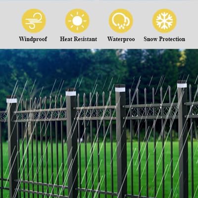 Solar LED Fence Post Cap Light 2x2 Inch (5x5cm) - for Wrought Iron, Aluminum & Garden Fences, Waterproof Outdoor Solar Lights(White Light) (8)