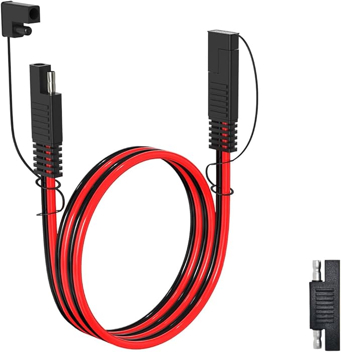 ELFCULB 12AWG 3FT SAE Extension Cable 3/6/10/20/35/50FT Quick Disconnect Wire Harness with SAE Connector for Automotive RV Battery Solar Panel