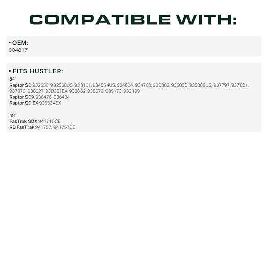 UDC Parts 604817 Deck Belt Replacement for Hustler Raptor SD 54 Inch Raptor SDX SD EX 933101 937797 937870 932558 934604 935882 938670 934760 938662 938027 934554US 935833 /Aramid Cord /143.75 inches