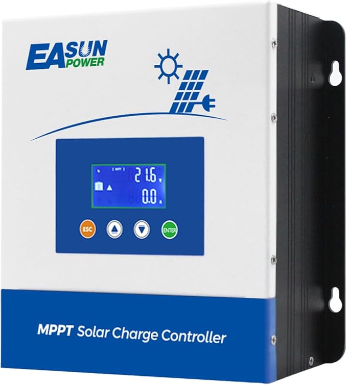 POWLAND 60A MPPT Solar Charge Controller,12V/24V/36V/48V Auto,Max Input 150V LCD Display Regulator Intelligent Charge Controller for Sealed Gel AGM Flooded Lithium Battery