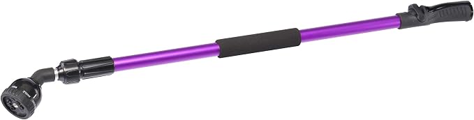 Dramm Telescoping RainSelect Rain Wand – 9 Pattern Adjustable Spray Head, One Touch Thumb Valve, Extends 34–55 Inch Aluminum Watering Wand for Garden Hose – Berry