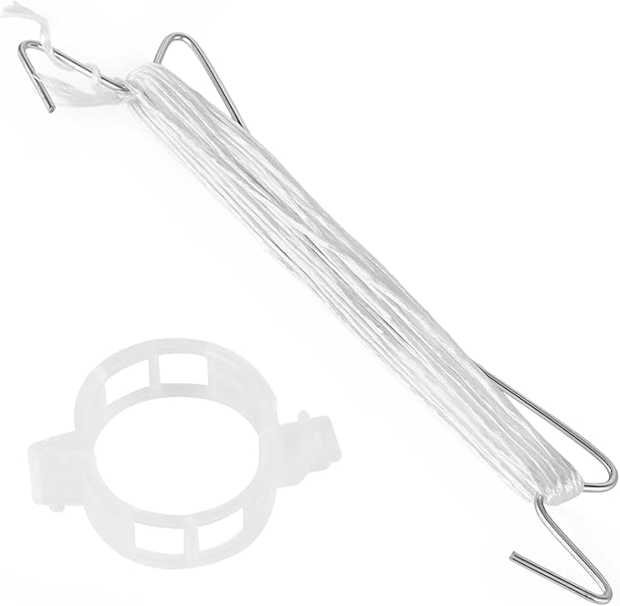 260 PCS Tomato Hooks with String, Tomato Support Hook & Plant Support Clips and 32.8 Ft Twine, Climbing Plants Hooks for Vegetable Plant Fruit Flower, White