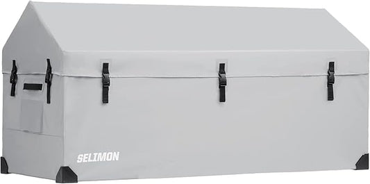 174 US Gallon Outdoor Storage Box Waterproof Soft Shell Tarpaulin Deck Box for Patio Furniture Outdoor Cushions, Throw Pillows, Garden Tools