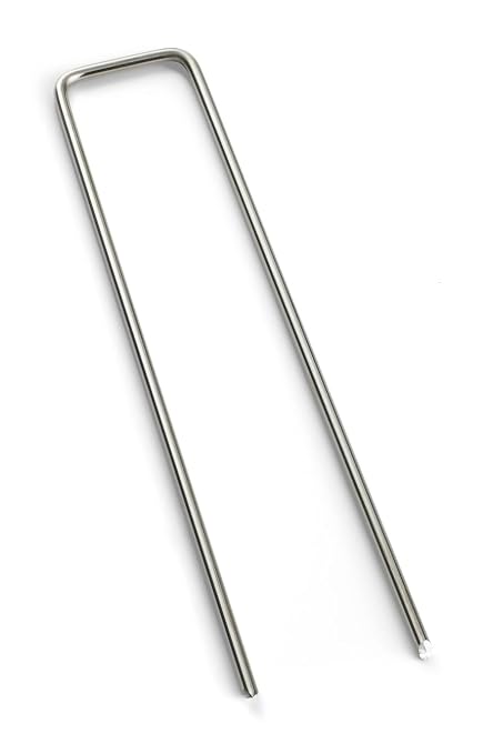 Stainless Steel Landscape Garden Staples Pins, 6-inch, 11 Gauge, Unlike Imposters Won't Rust - Perfect for Landscape Fabric, Irrigation Lines - 100 Pack