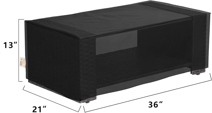 Patio Furniture Covers,Outdoor Furniture Cover Waterproof,Patio Furniture Set Covers for 4 Piece Outdoor Conversation Set,Patio Covers Set (Black)