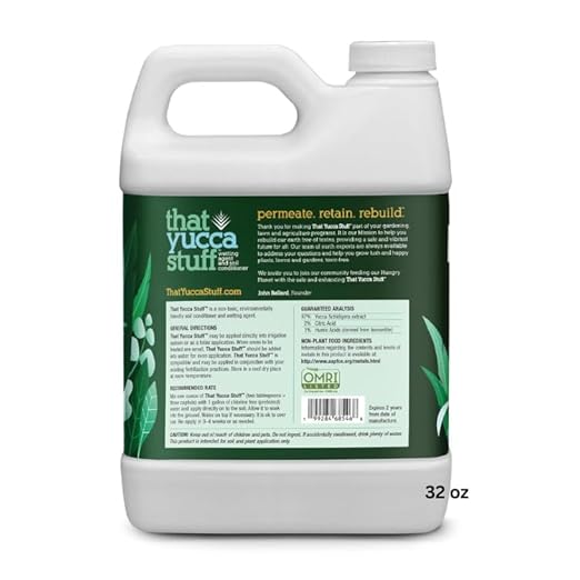 that Yucca Stuff™| OMRI Listed for Organic Production| Soil Conditioner & wetting Agent| 97% Yucca Schidigera Extract w/Citric & Humic Acids| Plant Health| Eco-Friendly| 32 oz